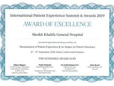 Receive an award in relation to the measurements of patient experience